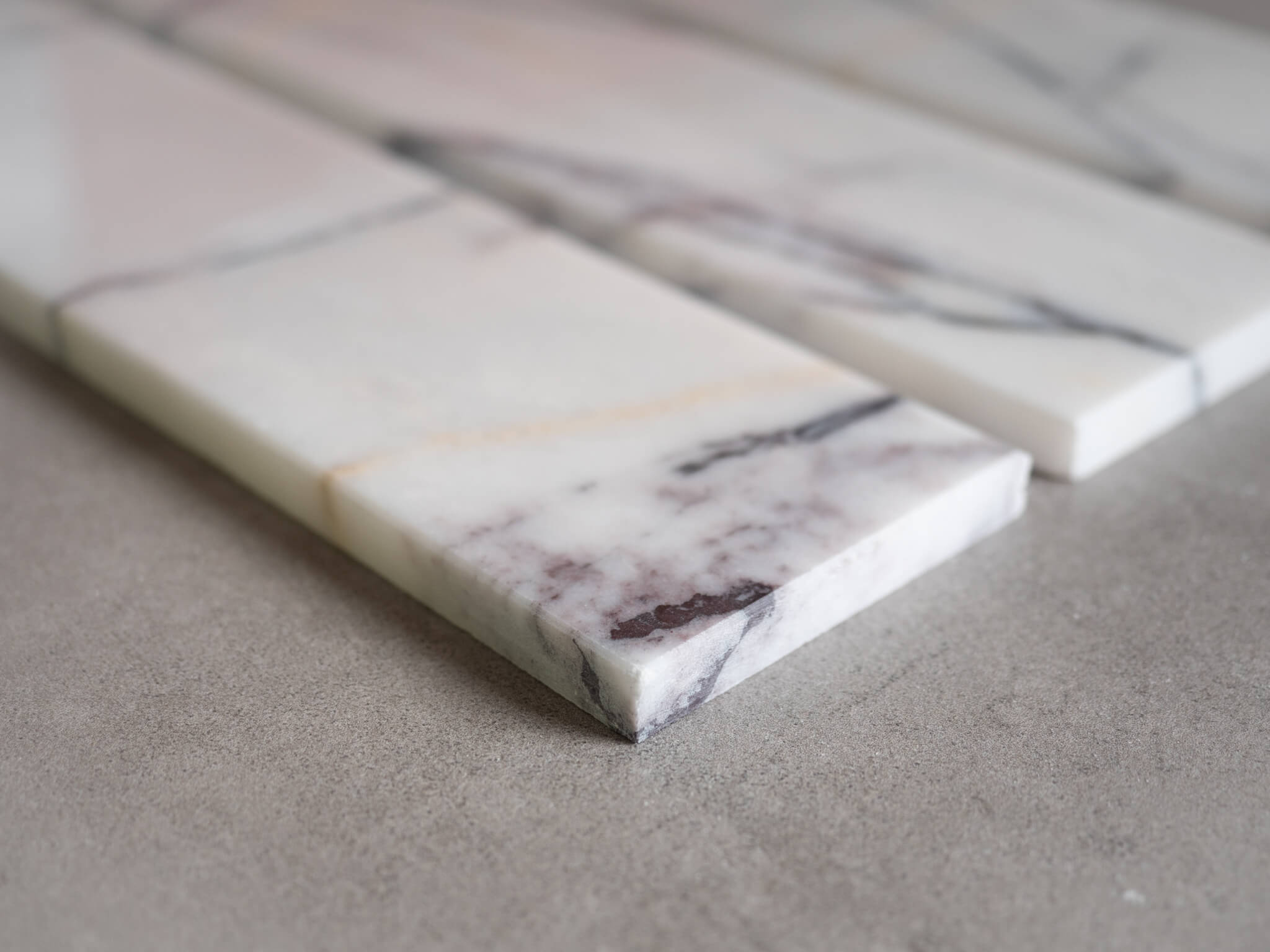Calacatta Viola Marble Metro Tiles