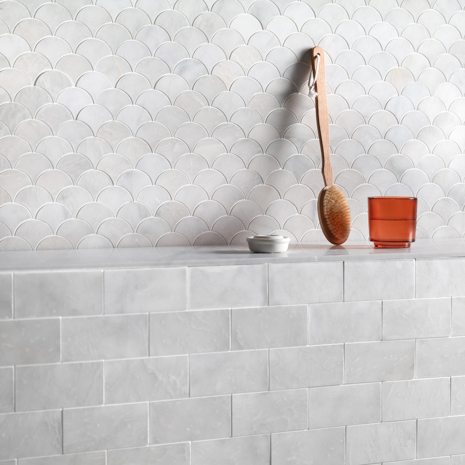 Calacatta Amber Marble Mosaic Tiles