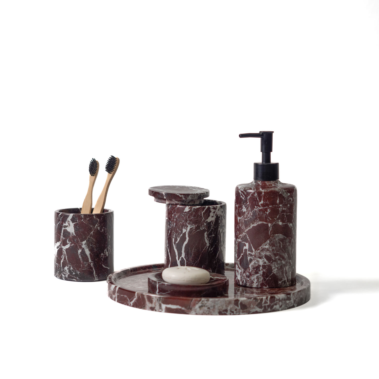 Rosso-Levanto-Marble-Soap-Dispenser-Set-Bathroom-Accessories
