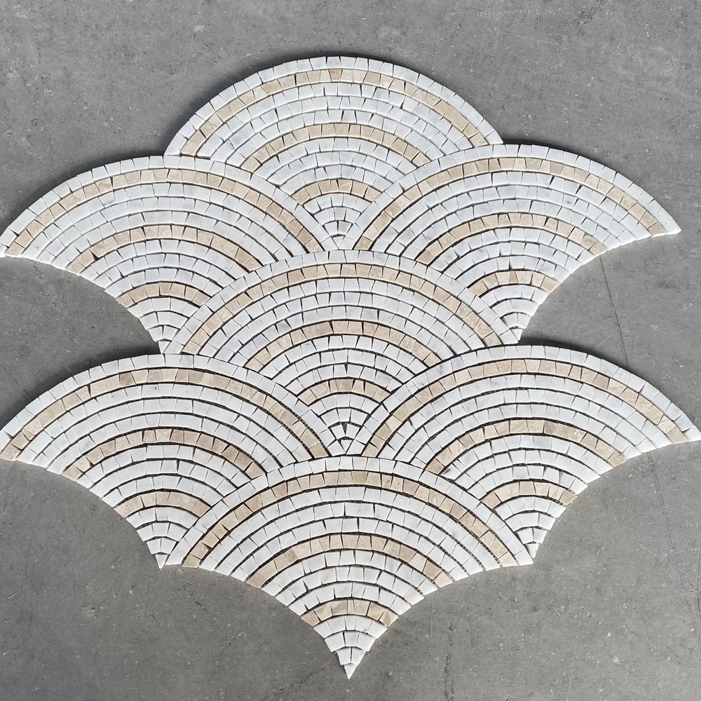 Diana-&-White-Calacatta-Cracked-Fan-Mosaic