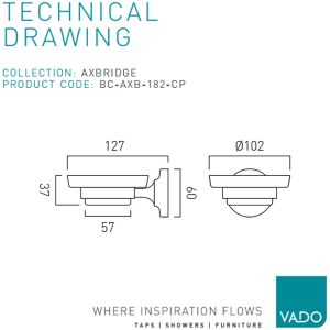 Axbridge Traditional Round Ceramic Soap Dish and Holder - Specification