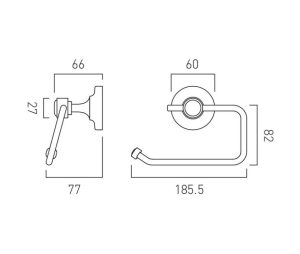 Booth & Co. Axbridge Toilet Roll Holder - Specification
