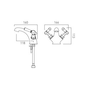 Mono Basin Mixer & Pop-Up Waste - level handles specification