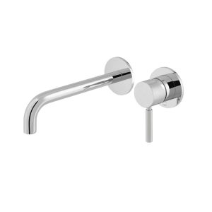 Wall Mounted Slimline Basin Mixer 180mm Spout - Chrome