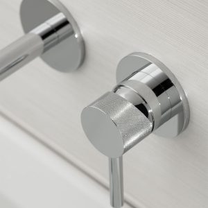 Wall Mounted Slimline Basin Mixer 180mm Spout - Chrome4