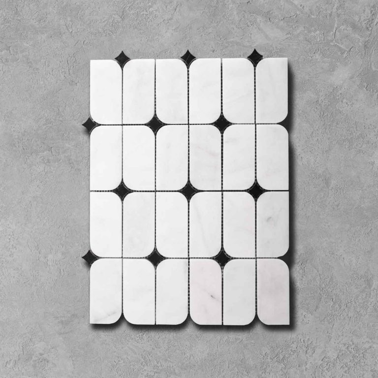 Calacatta White Marble Star Mosaic