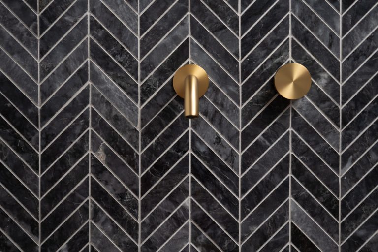 Bluestone Marble Chevron Mosaic