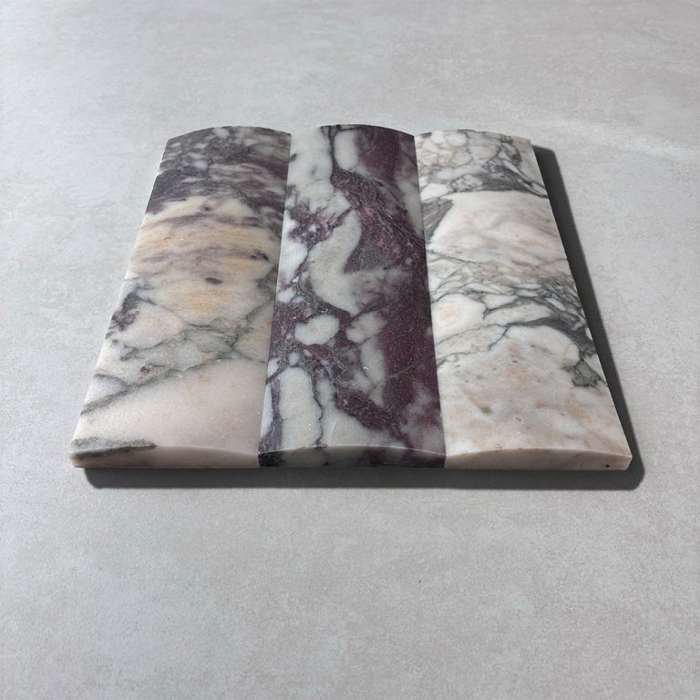 Calacatta Viola Curved Flutes Marble Tile
