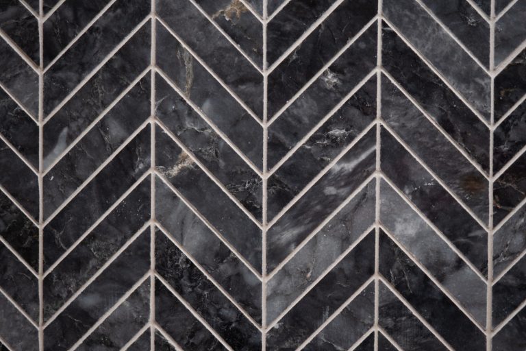 Bluestone Marble Chevron Mosaic
