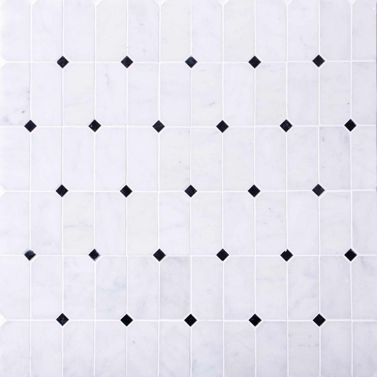 Calacatta White Long Octagon Marble Mosaic - Batch 1