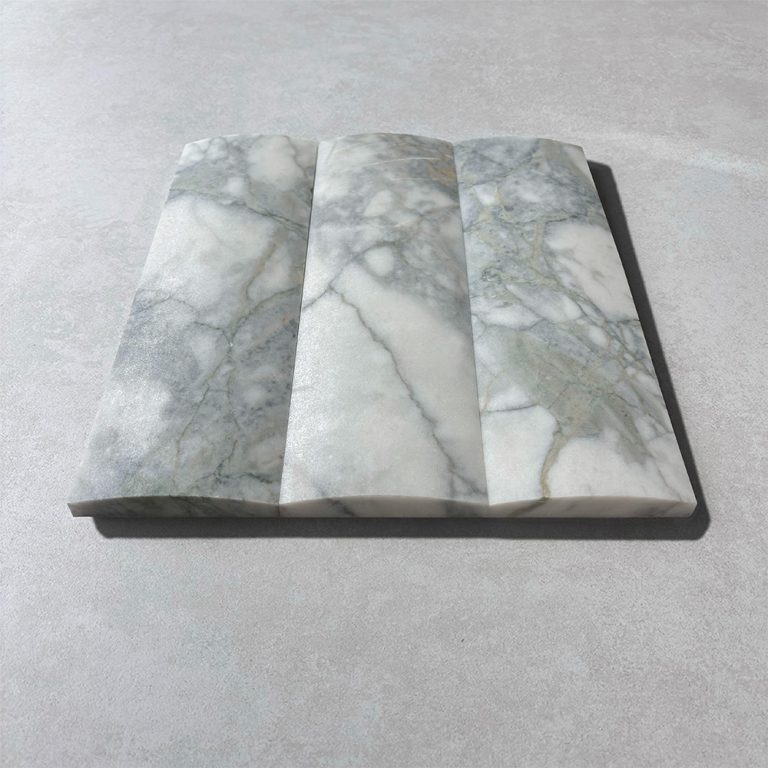 Calacatta Amazon Curved Flutes Marble Tile