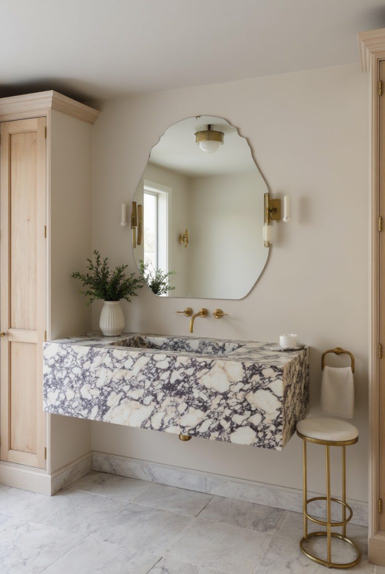 Arabescato Viola Honed Marble Slab 78622