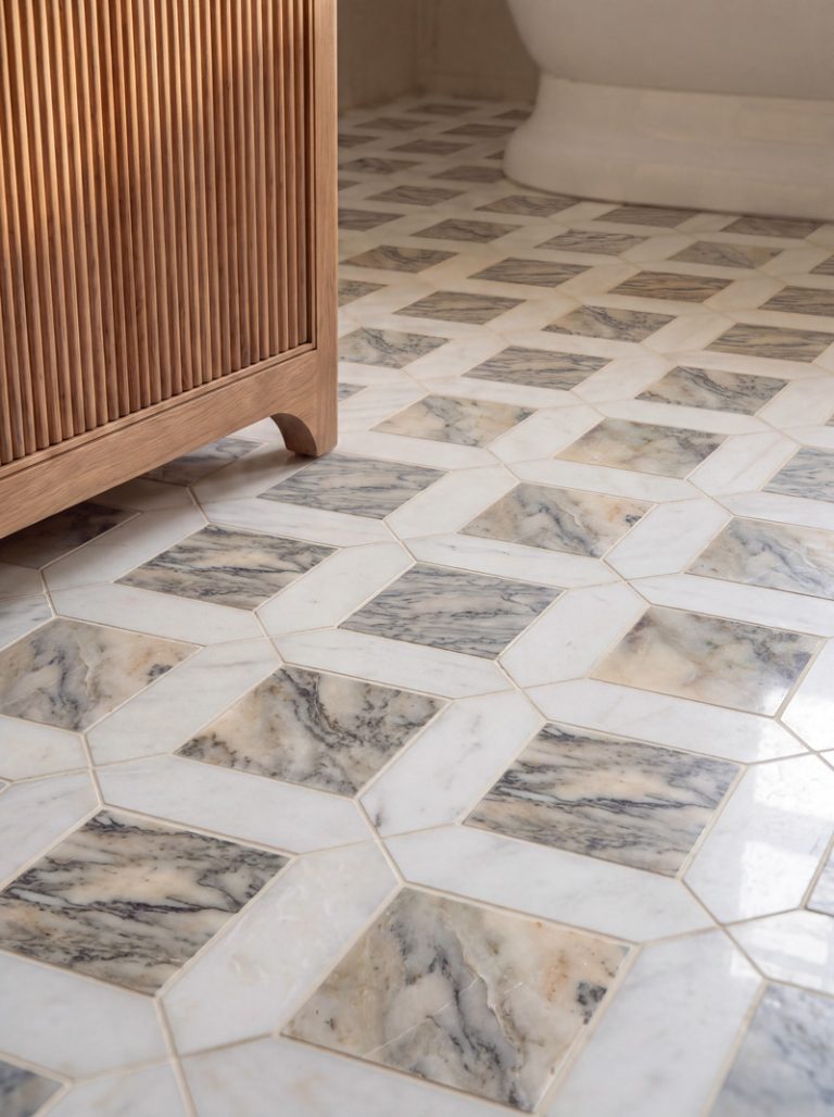 Arabescato Amazon Mixed Window Marble Mosaic