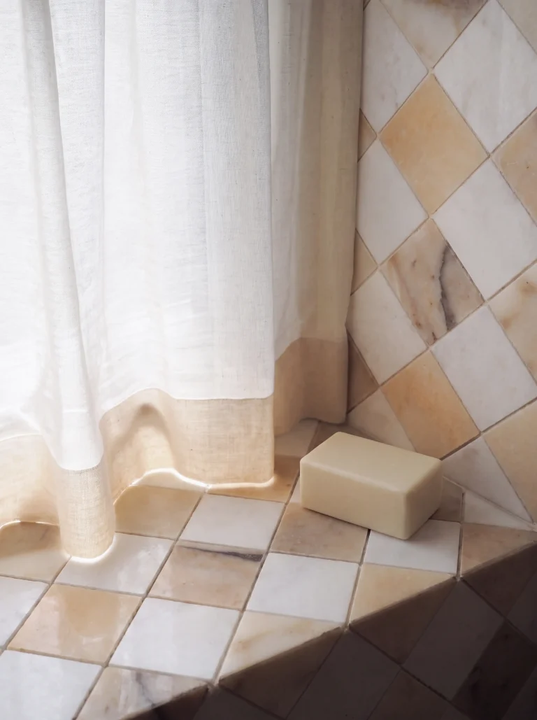 Arabescato Gold Marble Madras Mosaic