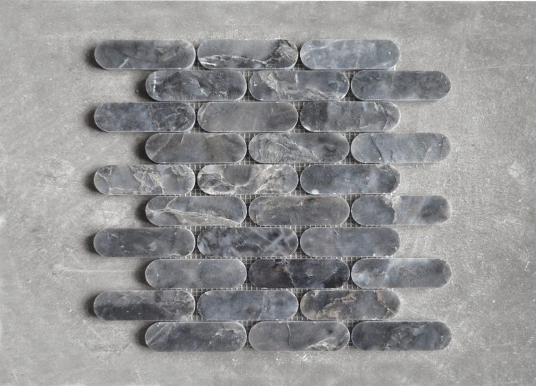 Bluestone Marble Polished Pill Mosaic