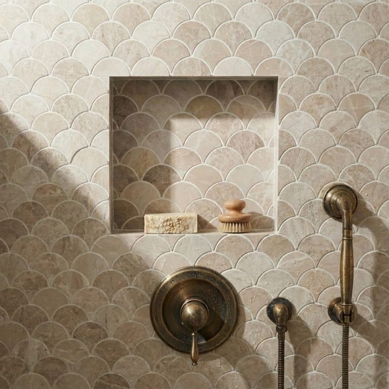 Belgravia Marble Scallop Shell Mosaic