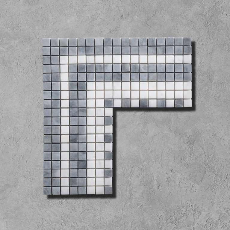 Bluestone Marble Corner Border Mini Mosaic