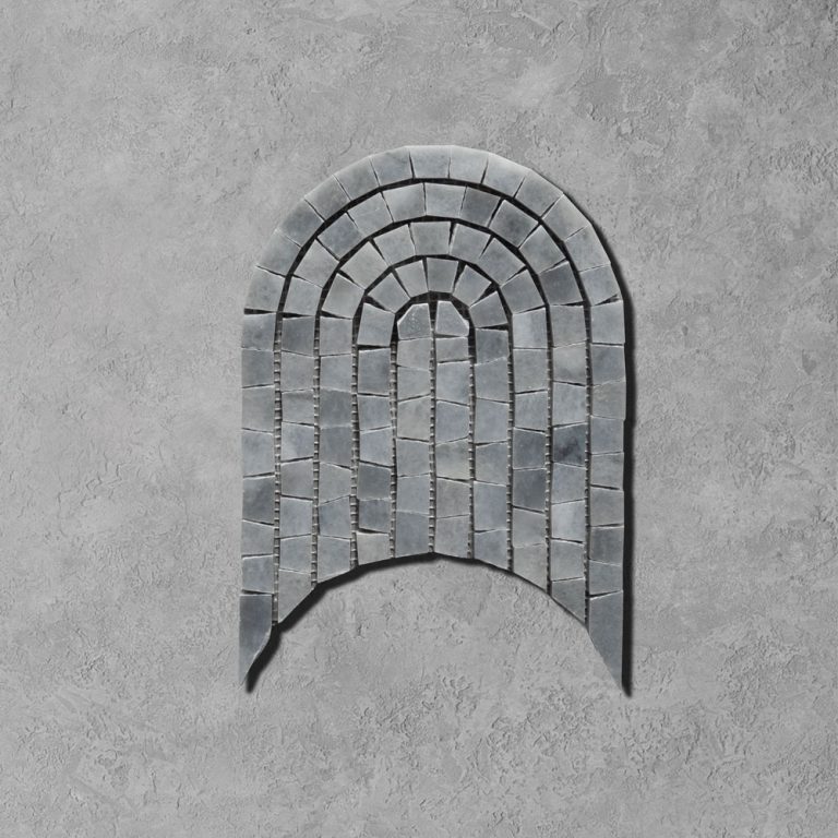 Bluestone Grey Marble Wave Mini Mosaic