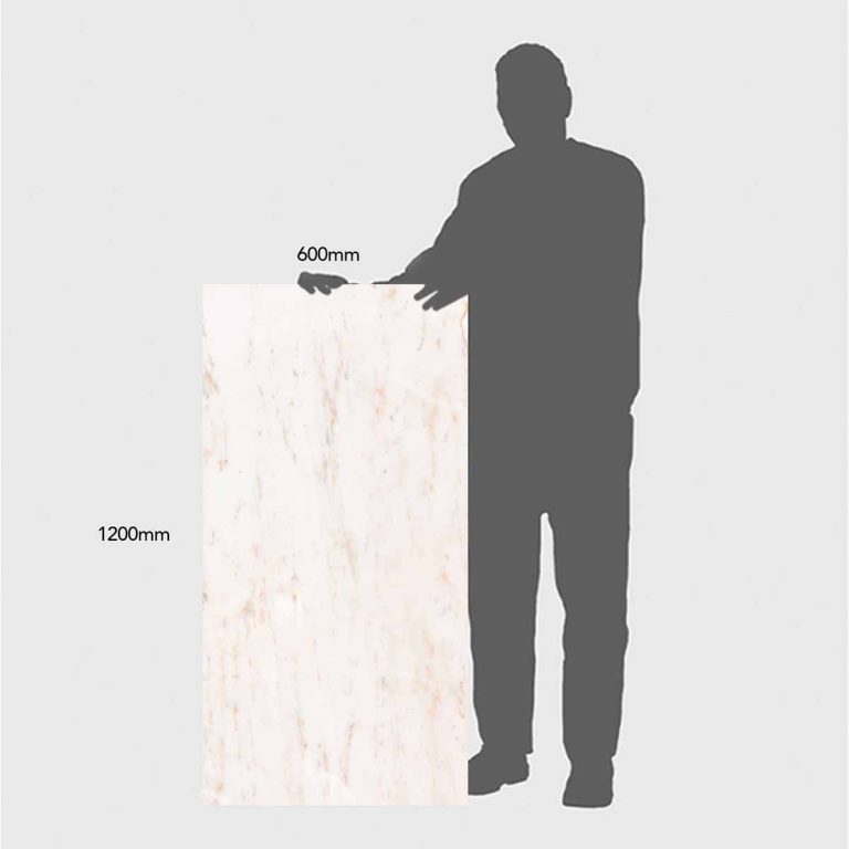 Calacatta Amber Marble XL Slab Tile 1200x600x20 Honed