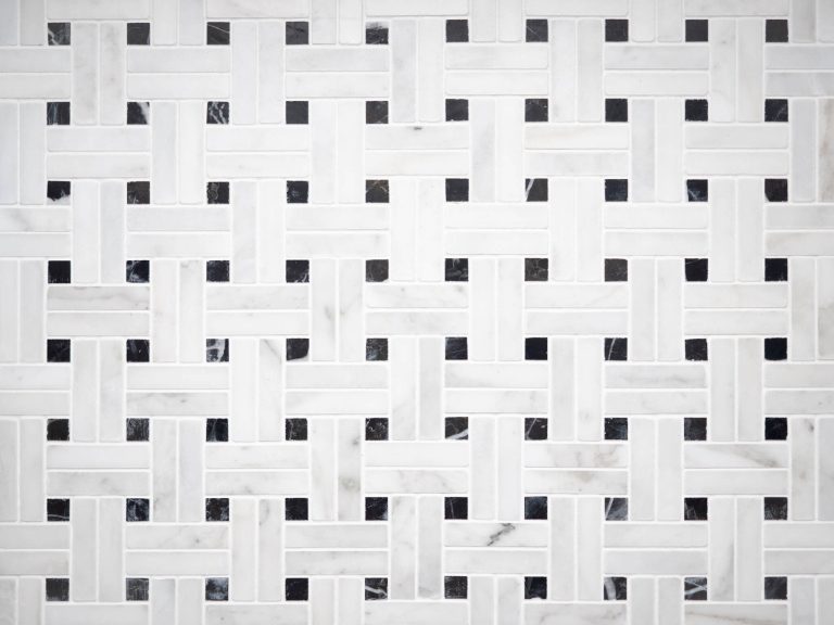 Calacatta Basket Weave Marble Mosaic