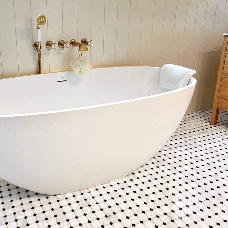 Classic White Octagon Marble Mosaic