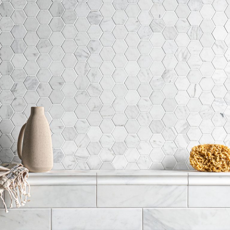 Calacatta Marble Hexagon Mosaic