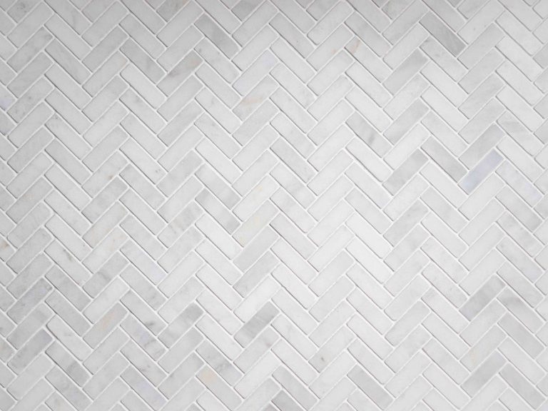 Calacatta White Marble Slim Herringbone Mosaic
