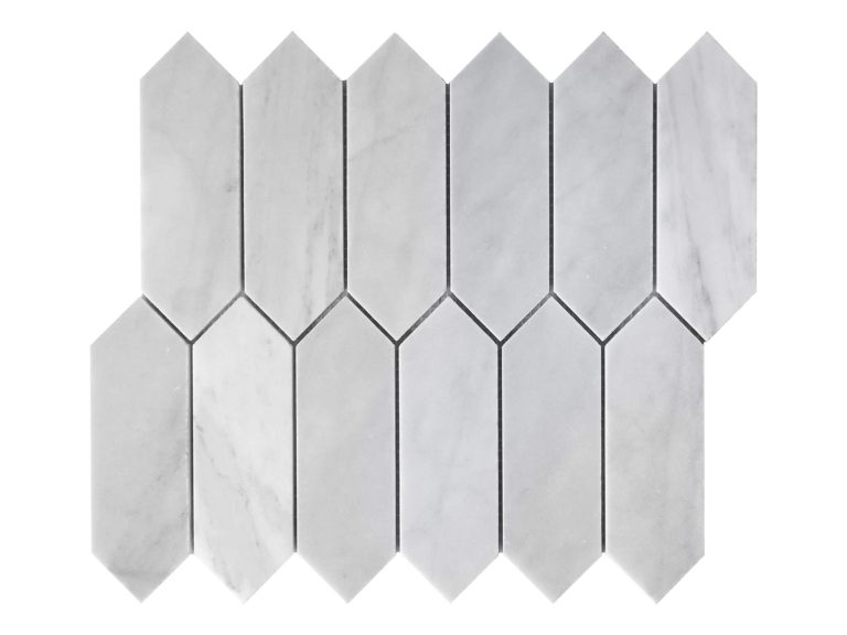 Carrara Marble Honed Diamond Mosaic