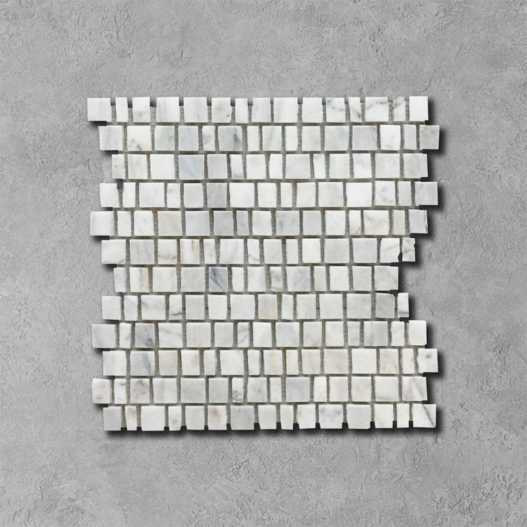 Carrara Marble Cracked Mosaic