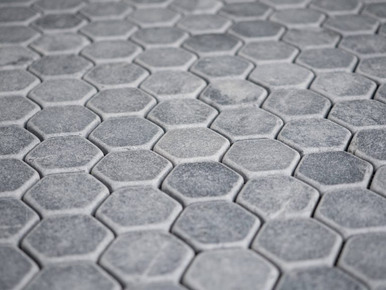 Bluestone Marble Tumbled Hexagon Mosaic