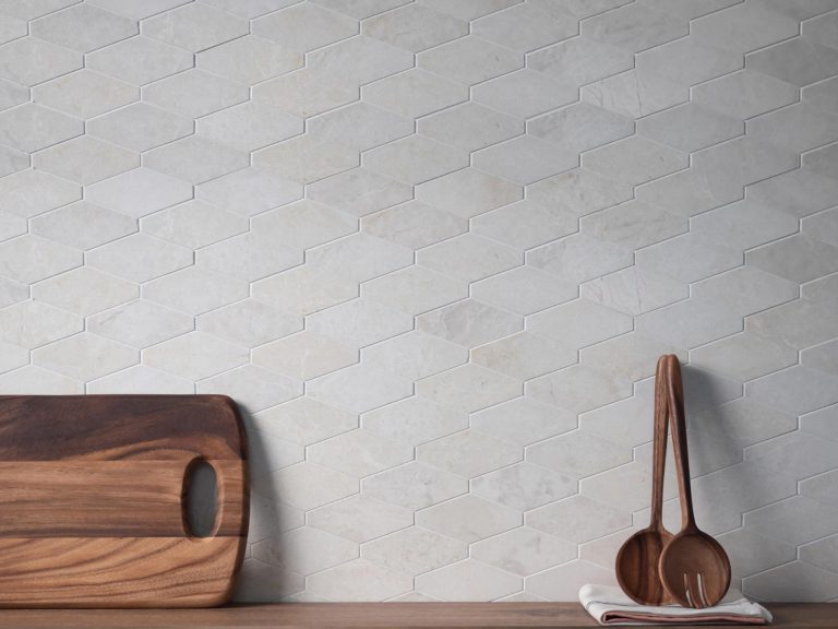 White Emperador Kite Mosaic