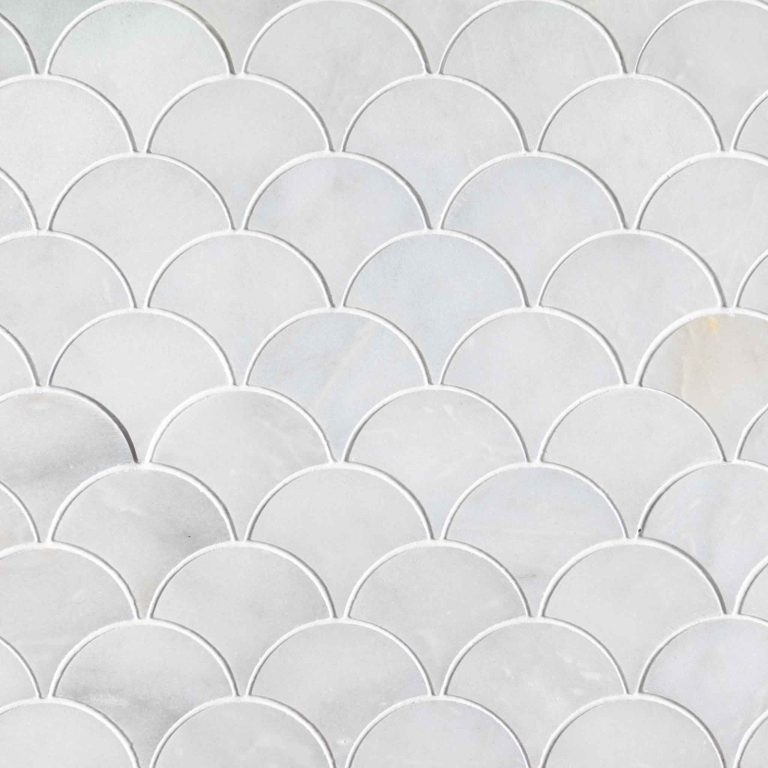 Calacatta Pearl Marble Scallop Shell Mosaic
