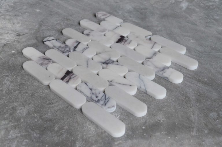Calacatta Viola Honed Marble Pill Mosaic