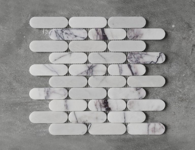 Calacatta Viola Honed Marble Pill Mosaic