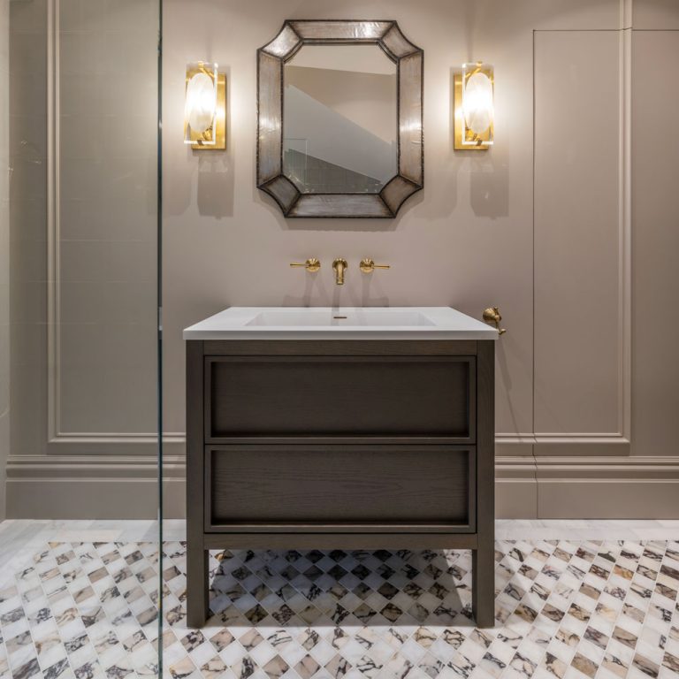 Arabescato Viola Marble Madras Mosaic
