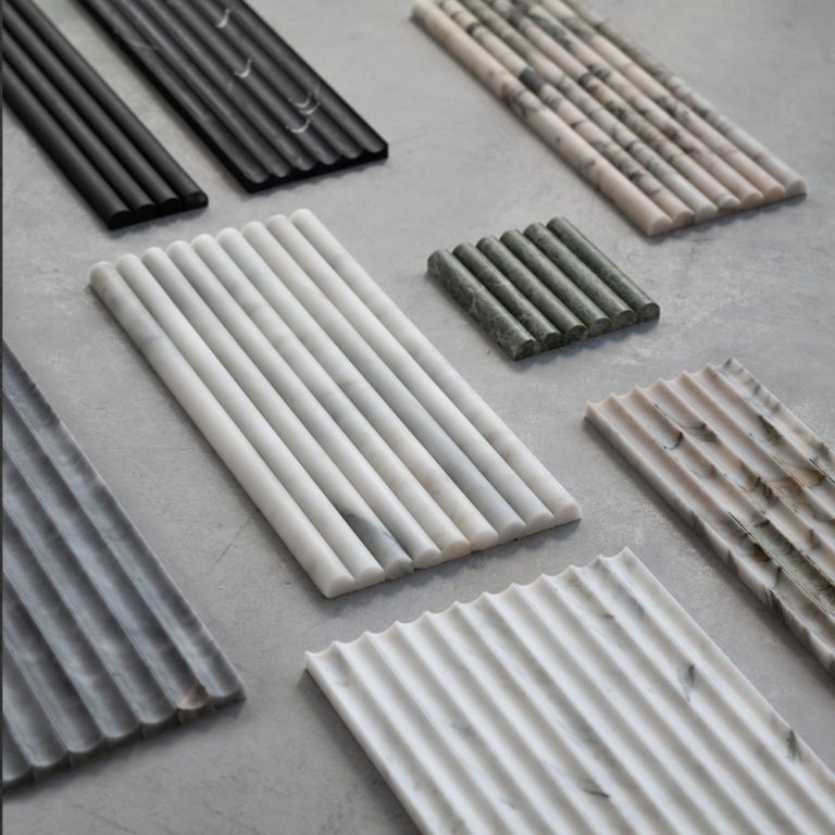 Bluestone Inverted Flute Marble Tile