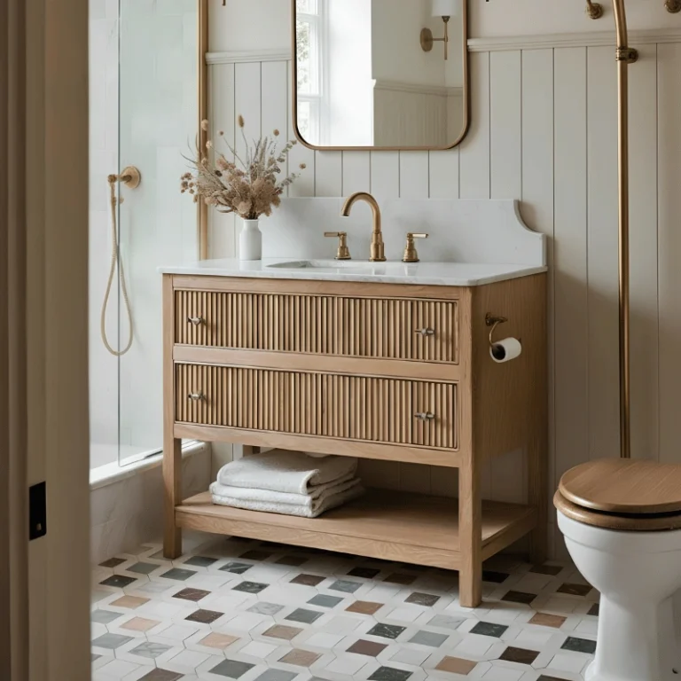 Milano Oak Vanity Cabinet