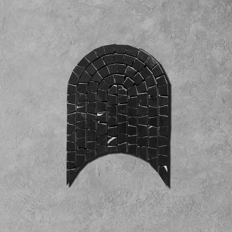 Nero Black Marble Wave Mosaic