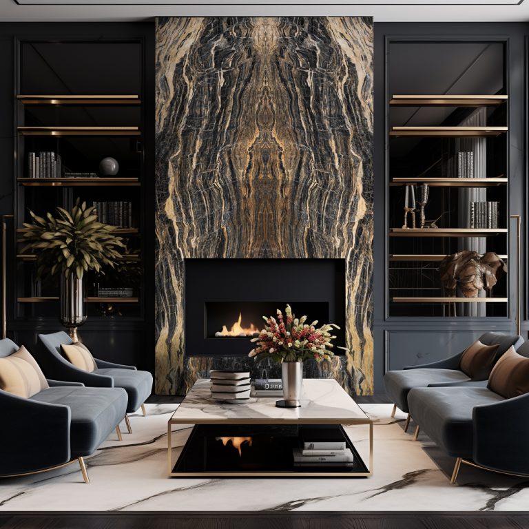 Nero Picasso Marble Slab 41748