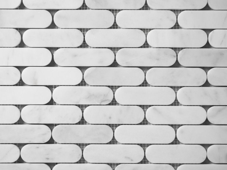 Calacatta Marble Pill Mosaic Close Up