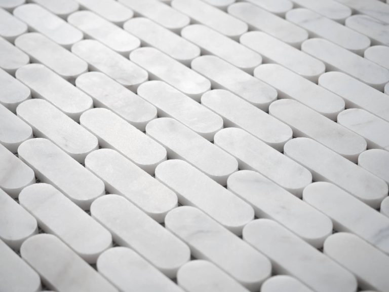 Calacatta Marble Pill Mosaic Close Up 2