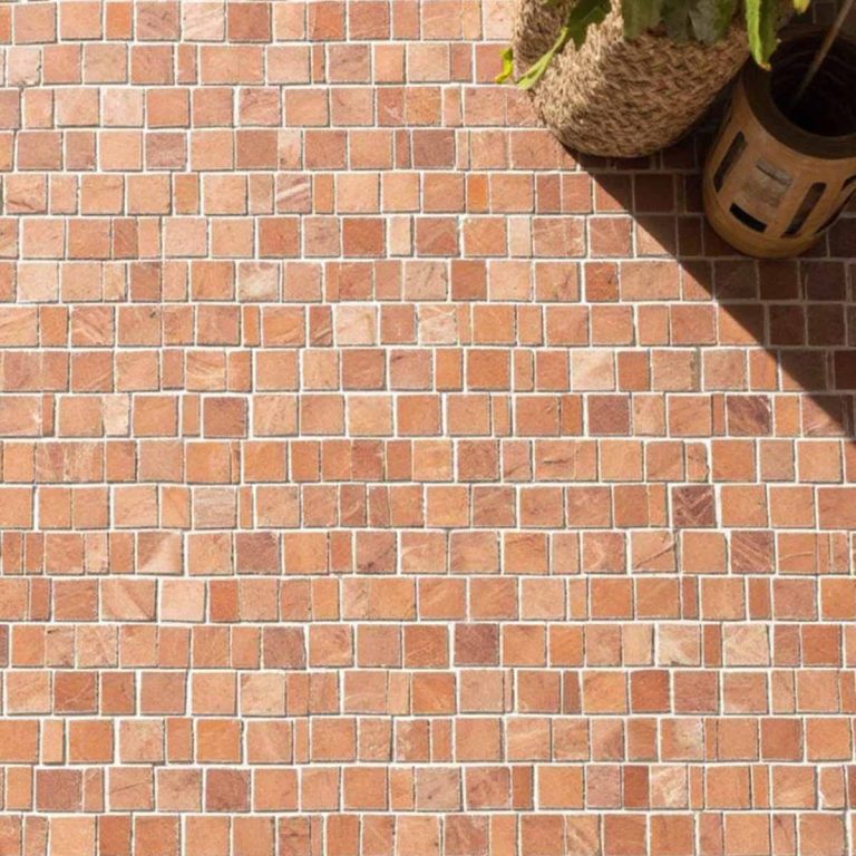 Rosso Marble Chopped Mosaic