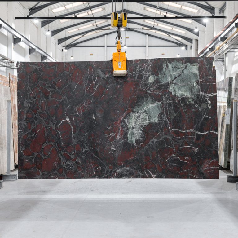 Rosso Inferno Leathered Marble Slab 75189