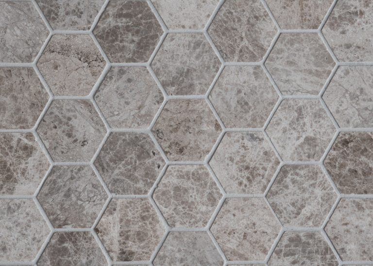 Silver Grey Hexagon Mosaic