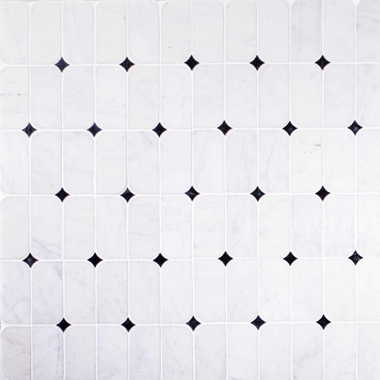 Calacatta White Marble Star Long Octagon Mosaic