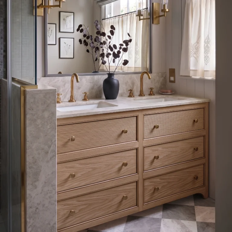 Tuscany 125cm Oak Vanity Unit
