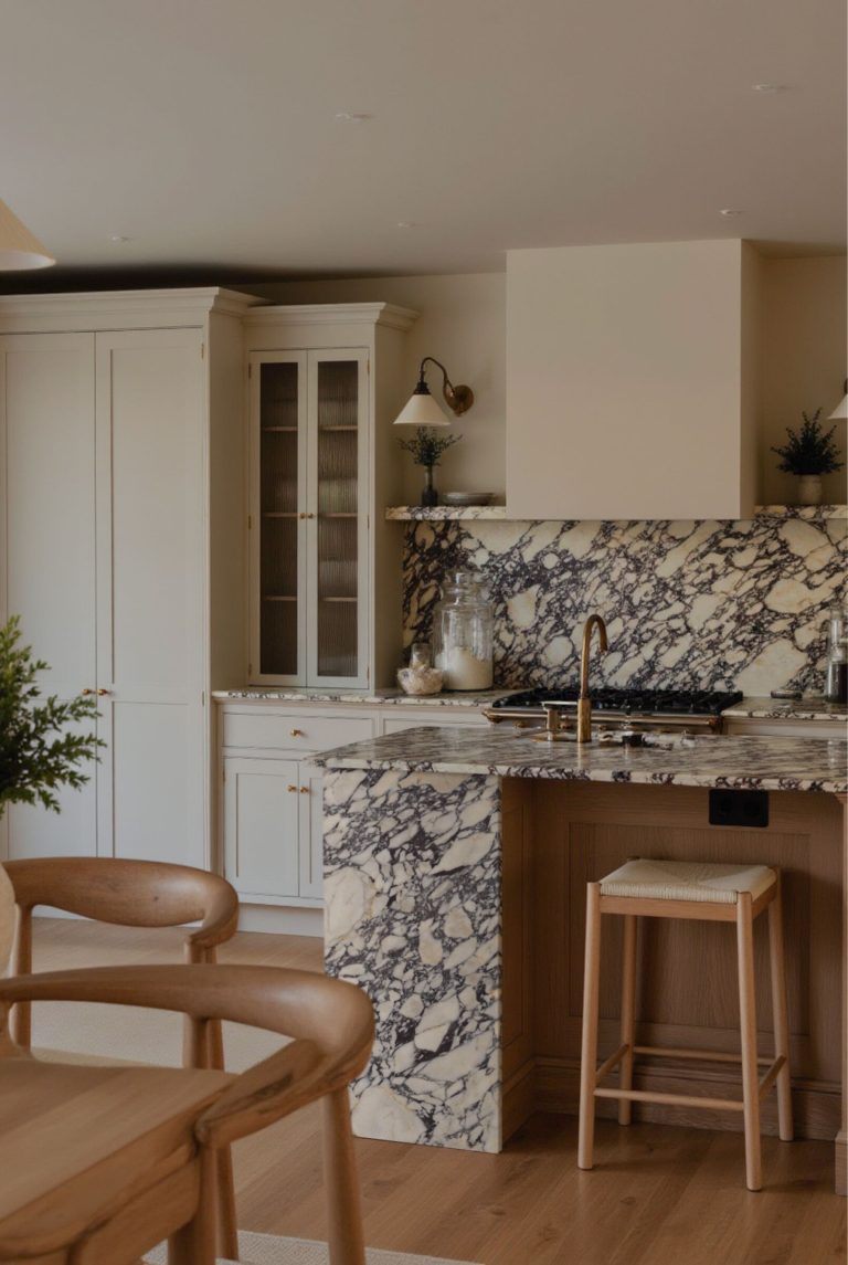 Arabescato Viola Honed Marble Slab 78622