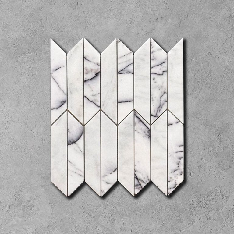 Calacatta Lilac Picket Marble Mosaic