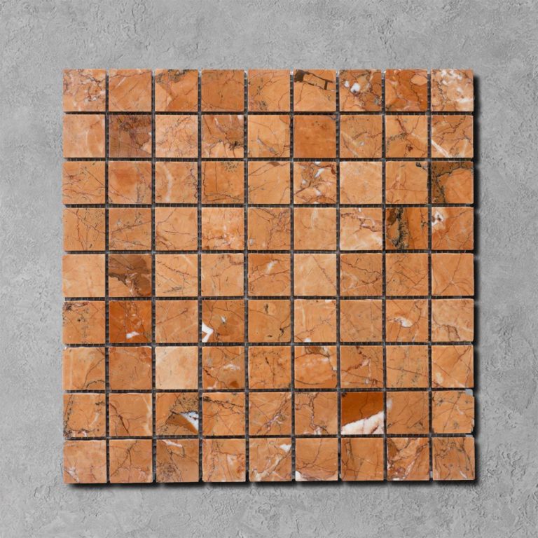 Rosso Marble Square Mosaic