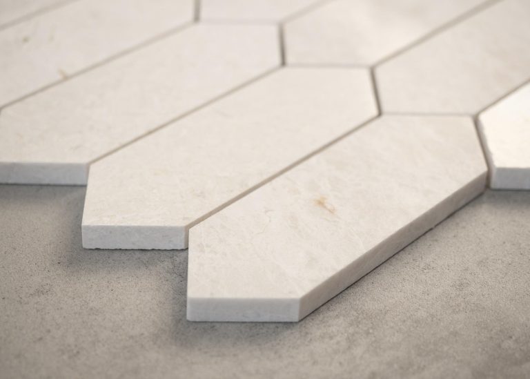 White Emperador Diamond Mosaic